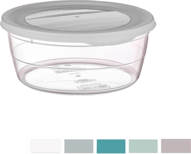 Recipiente redondo de plástico Trend 0,7 l, mix de colores