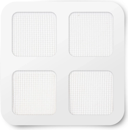 Parches autoadhesivos de reparación para mosquiteras blancos de 10 × 10 cm, 4 unidades