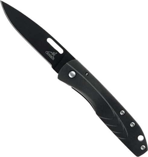 Navaja de bolsillo Gerber STL 2.5 6,6 cm, totalmente negra, totalmente metálica