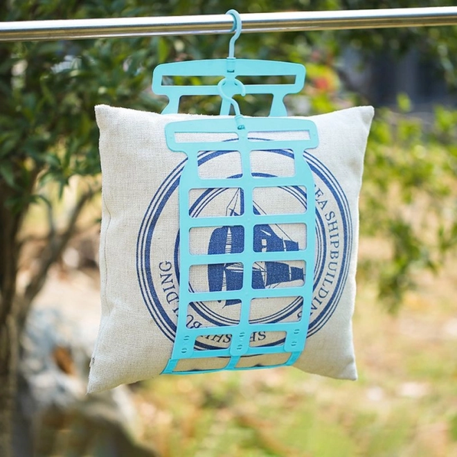 Percha multifuncional para secar almohadas – verde