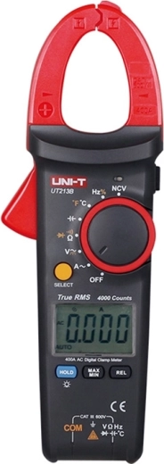 Uni-T UT213B multímetro digital de pinza True RMS 400 A con medición de temperatura
