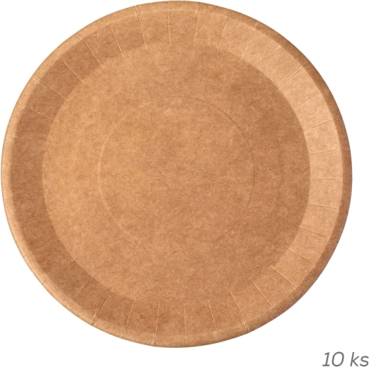 Plato llano de papel NATURE 22,5 cm (10 uds)