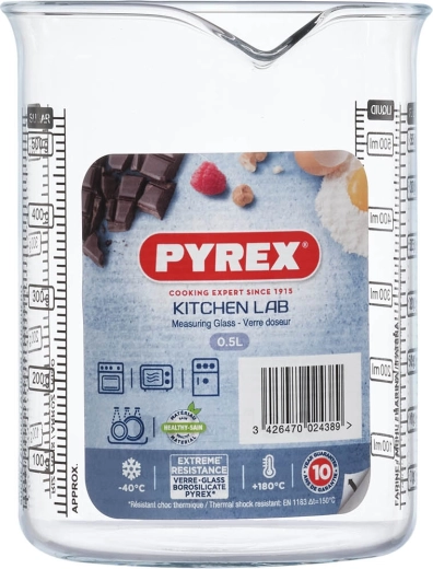 Jarra medidora de vidrio Pyrex 0,5 l con pico vertedor
