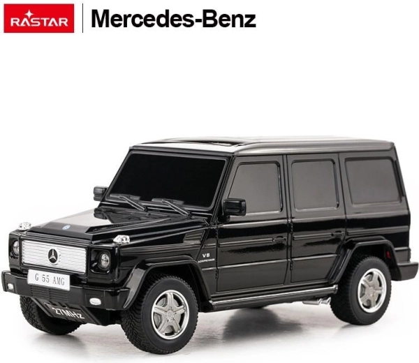Coche RC Rastar Mercedes G55 con control remoto 1:24 negro - 1 pieza