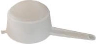 Colador de cocina de plástico de 16 cm con ganchos y mango ergonómico
