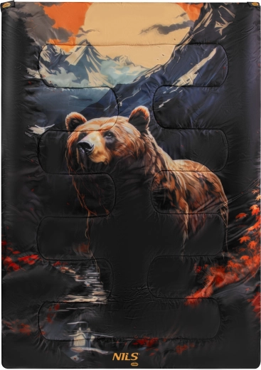Saco de dormir NILS Camp Bear 3 en 1, doble o dos sacos de dormir independientes