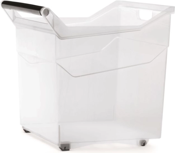 Caja de almacenamiento de plástico con ruedas 44 l NUK, transparente