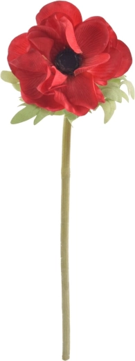 Flor artificial decorativa de amapola (vlčí mák) roja 50 cm