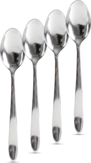 Juego de cucharas de mesa de acero inoxidable, 4 unidades