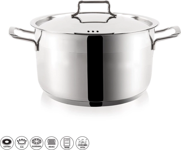Cacerola Anett de acero inoxidable con tapa 6,2 l