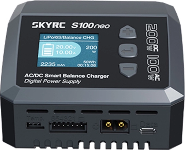 Potencia hasta 200 W en DC y 100 W en AC