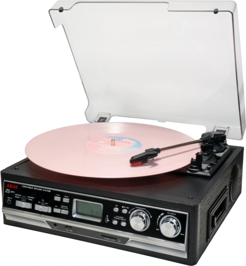 Tocadiscos Akai ATT-15SE con radio y reproductor de casetes