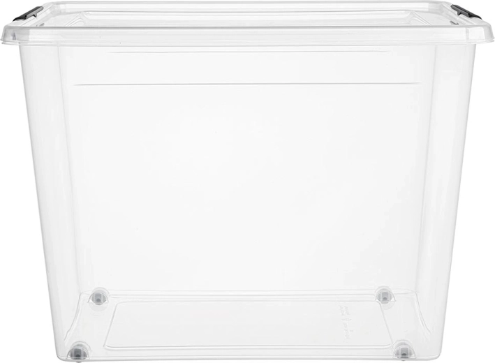 Caja de almacenamiento SimpleStore con tapa y ruedas, 80 l