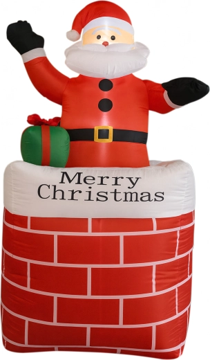 Santa inflable en chimenea con iluminación LED 150 cm