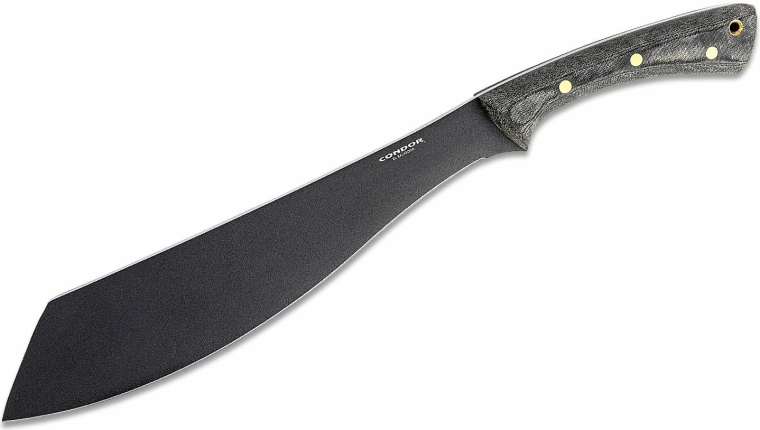 Machete Condor Warlok 31,8 cm, Micarta negra con funda de cuero