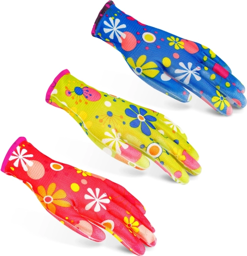 Guantes de jardinería estampados - 1 unidad