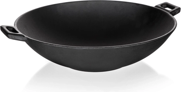 Wok de hierro fundido 36,5 cm EXCELLENT, negro