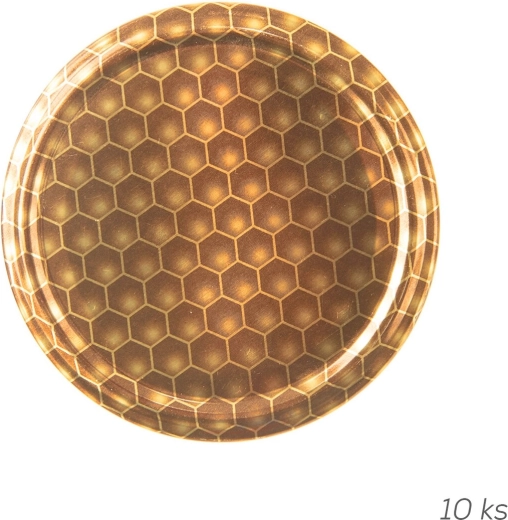 Tapa Twist 82 con motivo de panal de abejas, 10 uds