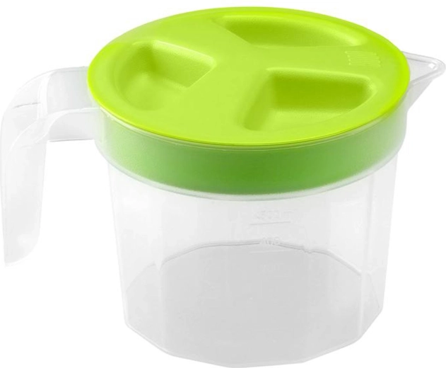 Jarra medidora de plástico con tapa 0,5 l