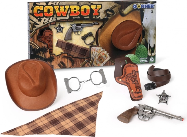 Set de vaquero con sombrero