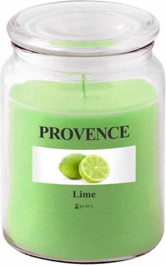 Vela aromática en vaso de vidrio Provence lima 95 horas