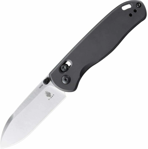 Cuchillo de bolsillo KIZER Drop Bear Gunmetal aluminio 7,6 cm