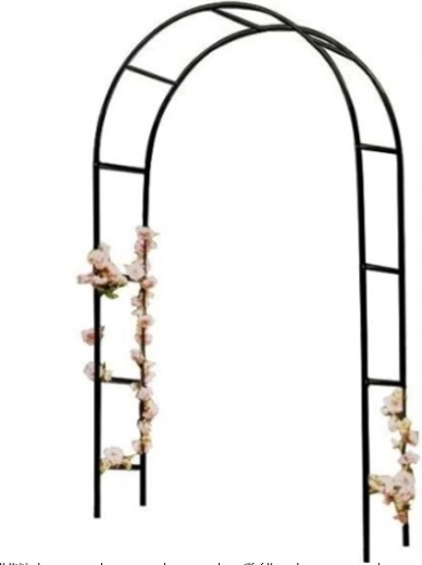 Pérgola metálica de jardín en forma de arco para plantas trepadoras 240 × 140 cm