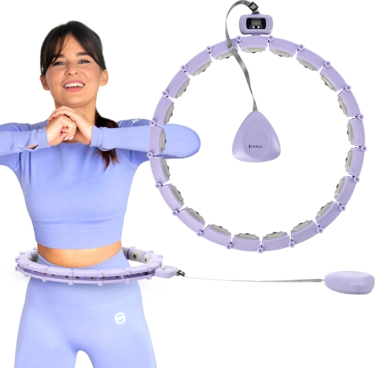 Hula hoop de masaje ajustable con contador LCD