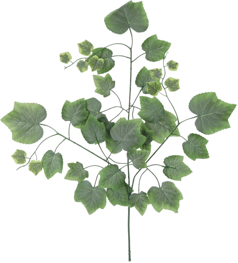 Juego de ramas artificiales con hojas de vid, verdes, 78 cm – 12 uds
