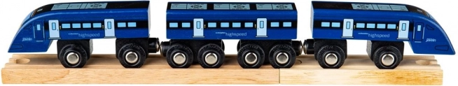 Bigjigs Rail tren de alta velocidad azul