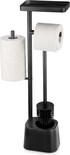 Soporte Vilde para papel higiénico con escobilla para WC