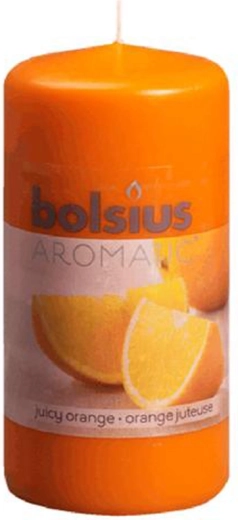 Vela aromática cilíndrica naranja 5,9 × 12,1 cm