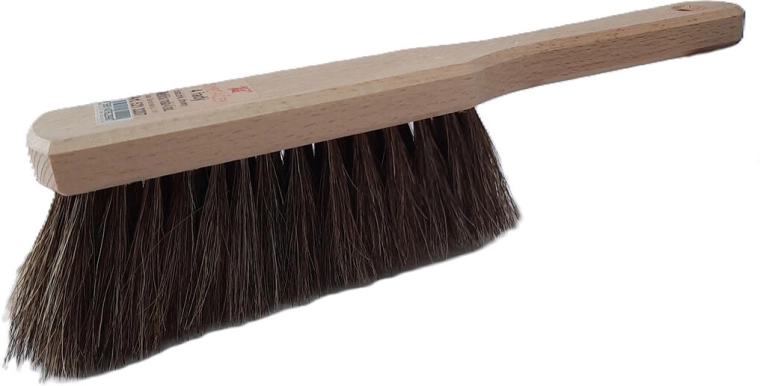 Cepillo de barrer de madera con crin de caballo, sin barnizar