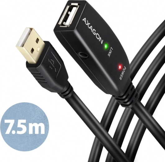 Cable alargador activo USB 2.0 con amplificador 7,5 m