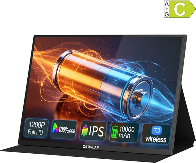 Monitor táctil portátil ZEUSLAP P16BT 16" Full HD+