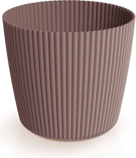 Maceta de plástico Milly Round 17 cm marsala