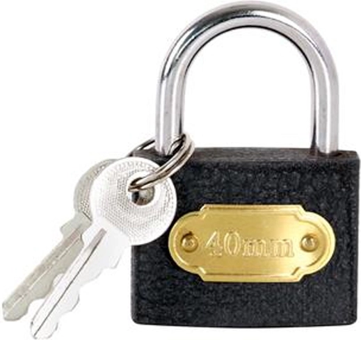 Candado colgante de acero de 40 mm con 2 llaves