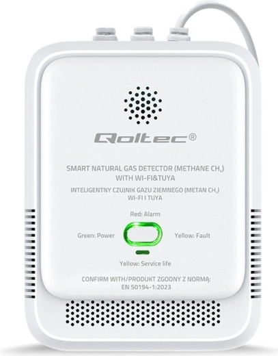 Detector inteligente de fuga de gas natural CH4 con Wi‑Fi TUYA y alarma LED de 85 dB