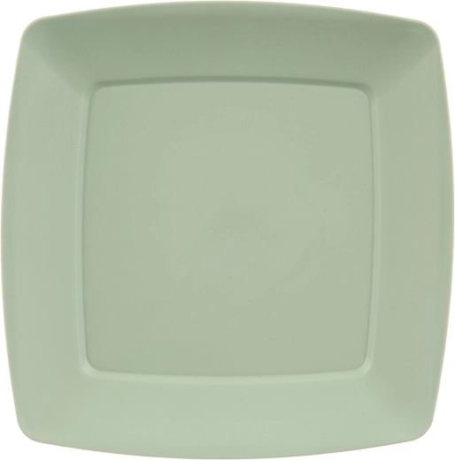 Plato llano de plástico Sandy verde 23,5 × 23,5 cm