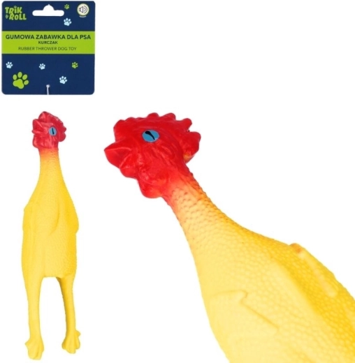 Juguete de goma para perro pollo