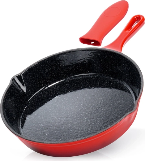 sartén de hierro fundido con esmalte y funda de silicona cast enamel 25 cm