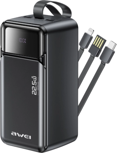 Powerbank Awei 50000 mAh con carga rápida 22,5 W PD