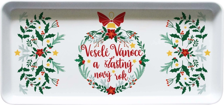 Bandeja de servir Feliz Navidad 35 × 16,5 × 2,3 cm