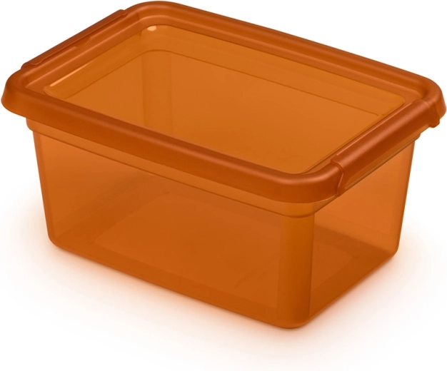 Basestore recipiente para alimentos con tapa y clips 1,5 l ámbar