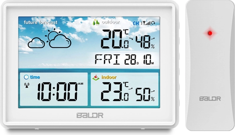 Pronóstico de 12 horas y pantalla en color clara
