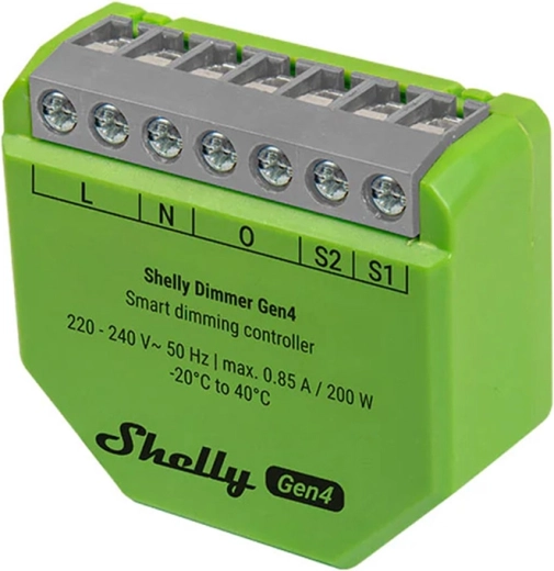 Shelly Dimmer Gen4 atenuador inteligente con Zigbee y Matter
