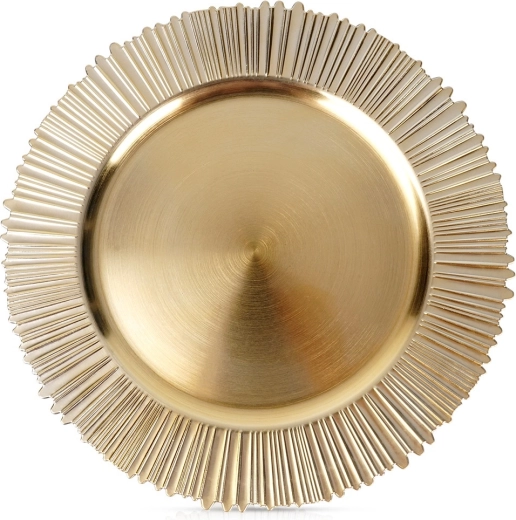 Bajoplato decorativo dorado de 33 cm