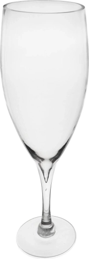 Jarrón alto de vidrio transparente tipo “vino” 50 cm