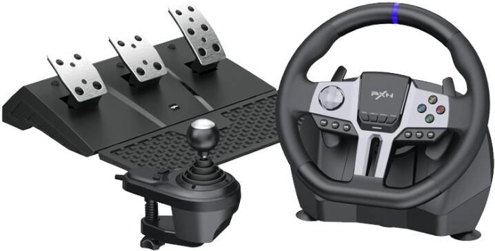 Volante de juego PXN V9 Gen2 con pedales y palanca de cambios (PC, PlayStation, Xbox, Switch)