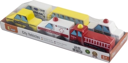 Coches de madera para niños: set de 6 vehículos